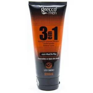 Shampoo E Condicionador 3 Em 1 Grecco Men 200ml