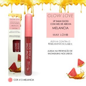 Lip Balm Gloss com Mel de Abelha Glow Love